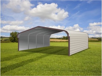 Carport | Regular Roof | 20W x 21L x 6H` | Both Sides Closed