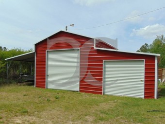 Metal Barn | Boxed Eave Roof | 42W x 26L x 12H | Raised Center Aisle