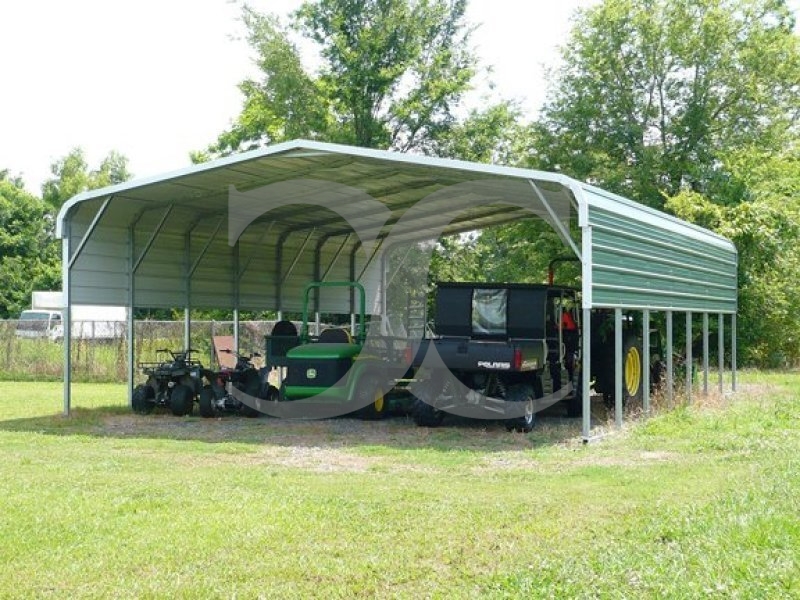 Carport | Regular Roof | 24W x 36L x 8H | 2 Panels