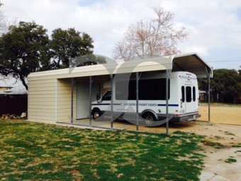 Carport | Regular Roof Roof | 16W x 36L x 8H Utility Carport