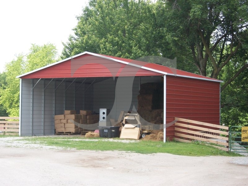 Carport | Boxed Eave Roof | 28W x 26L x 12H