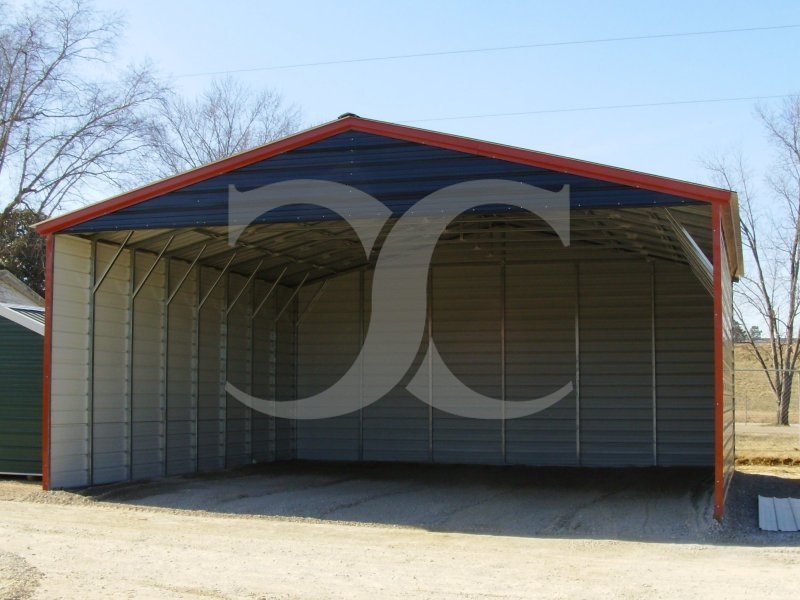 Carport | Vertical Roof | 30W x 31L x 12H | Triple-Wide