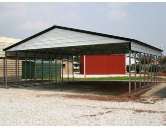 Carport | Vertical Roof | 30W x 36L x 8H Triple-Wide Shelter