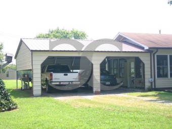 Carport | Vertical Roof | 24W x 26L x 8H` | 1 Extended Gable | More...