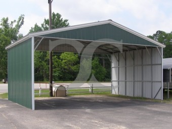 Carport | Vertical Roof | 30W x 21L x 10H Triple-Wide