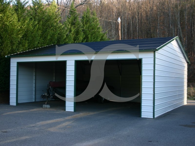 Garage | Boxed Eave Roof | 22W x 26L x 9H |  Side Entry Garage