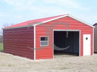 Garage | Vertical Roof | 20W x 26L x 8H |  Single Car Garage