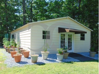 Steel Workshop Building | Vertical Roof | 24W x 36L x 9H | Metal Building