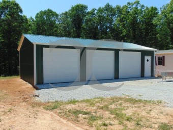 Garage with Side Entries | Vertical Roof | 22W x 41L x 9H | Metal Garage