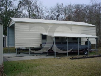 Carport | Vertical Roof | 12W x 41L x 11H | RV Carport